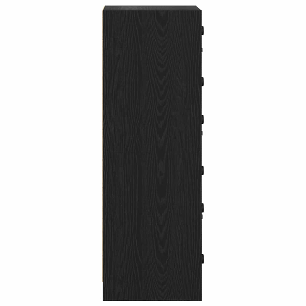 Credenza Rovere Nero 35 x 37 x 109 cm Legno multistrato