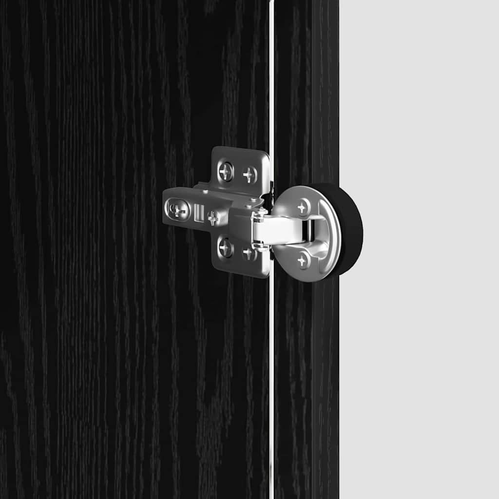 Credenza Rovere nero 35 x 37 x 76 cm Legno multistrato