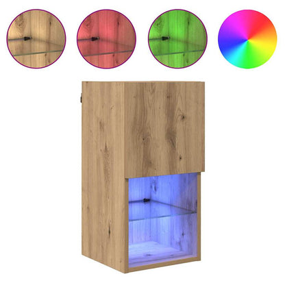 Mobiletti TV a parete 2 pcs Rovere artigianale