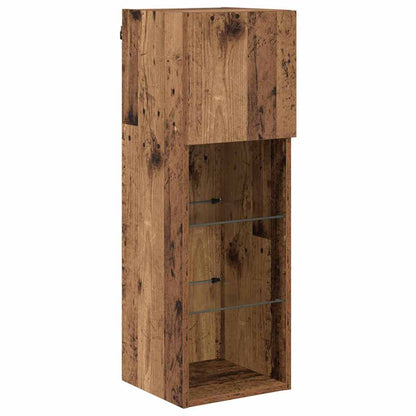 Mobiletti TV a parete 2 pcs Legno vecchio 30,5 x 30 x 90 cm