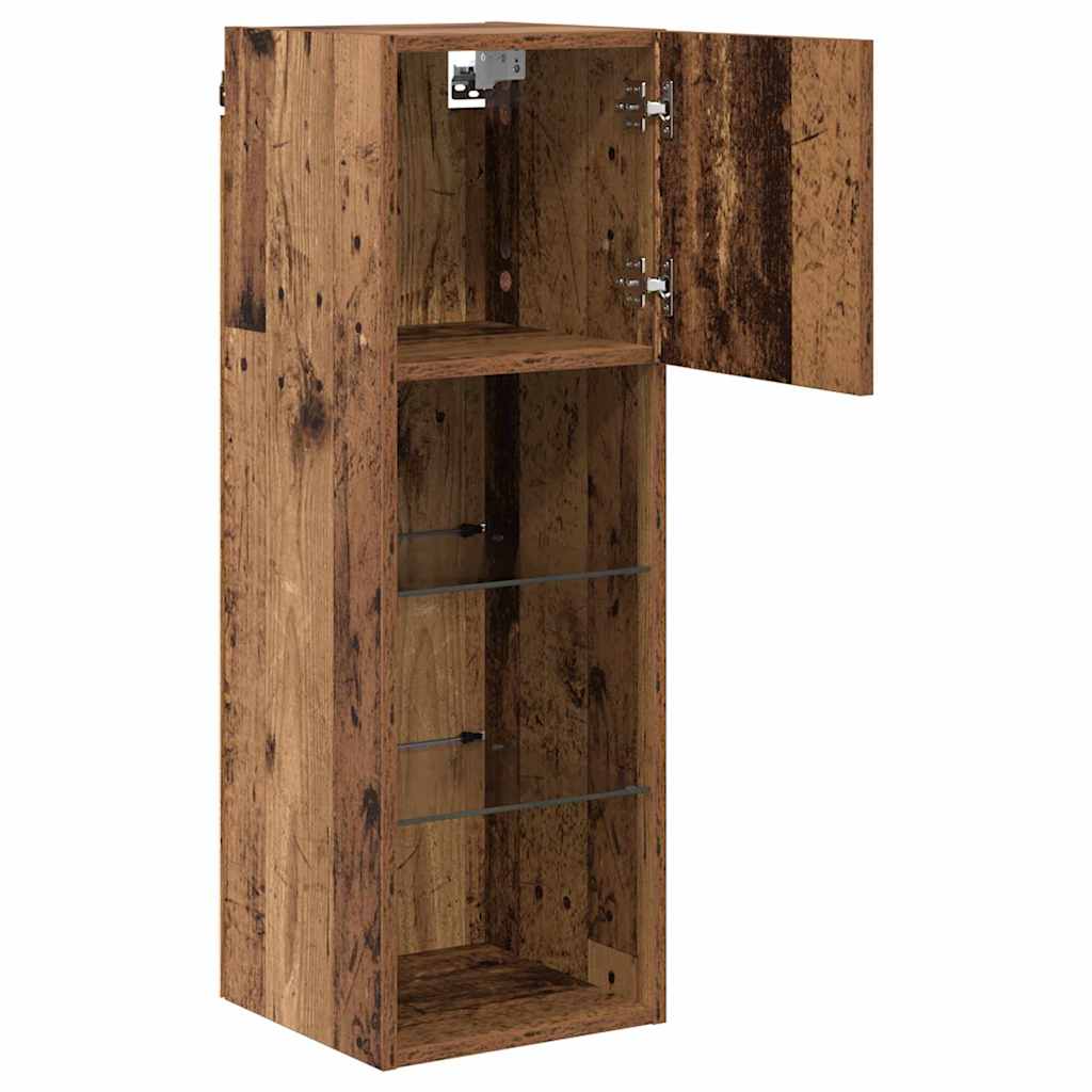 Mobiletti TV a parete 2 pcs Legno vecchio 30,5 x 30 x 90 cm