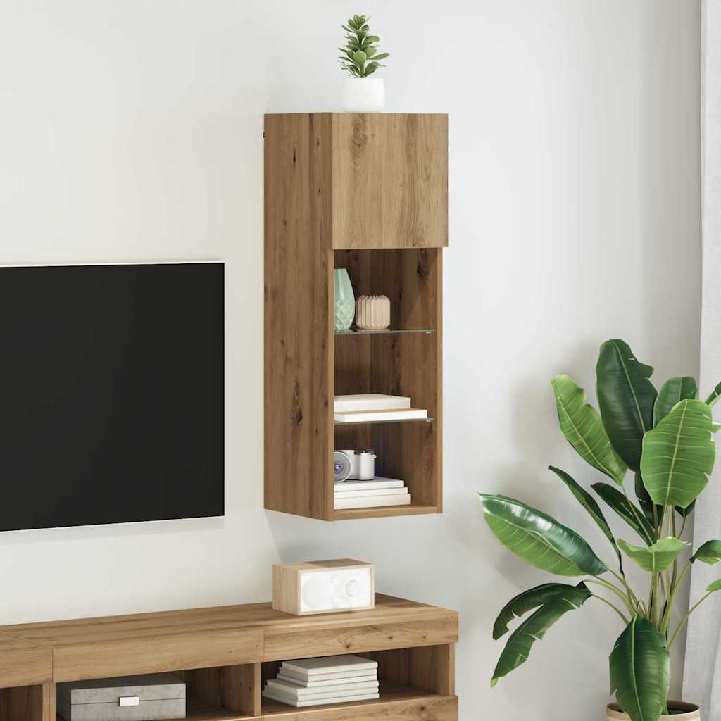 Mobile TV da Parete Rovere artigianale 30,5 x 30 x 90 cm