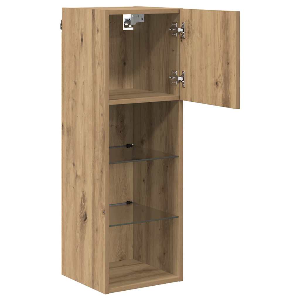 Mobile TV da Parete Rovere artigianale 30,5 x 30 x 90 cm