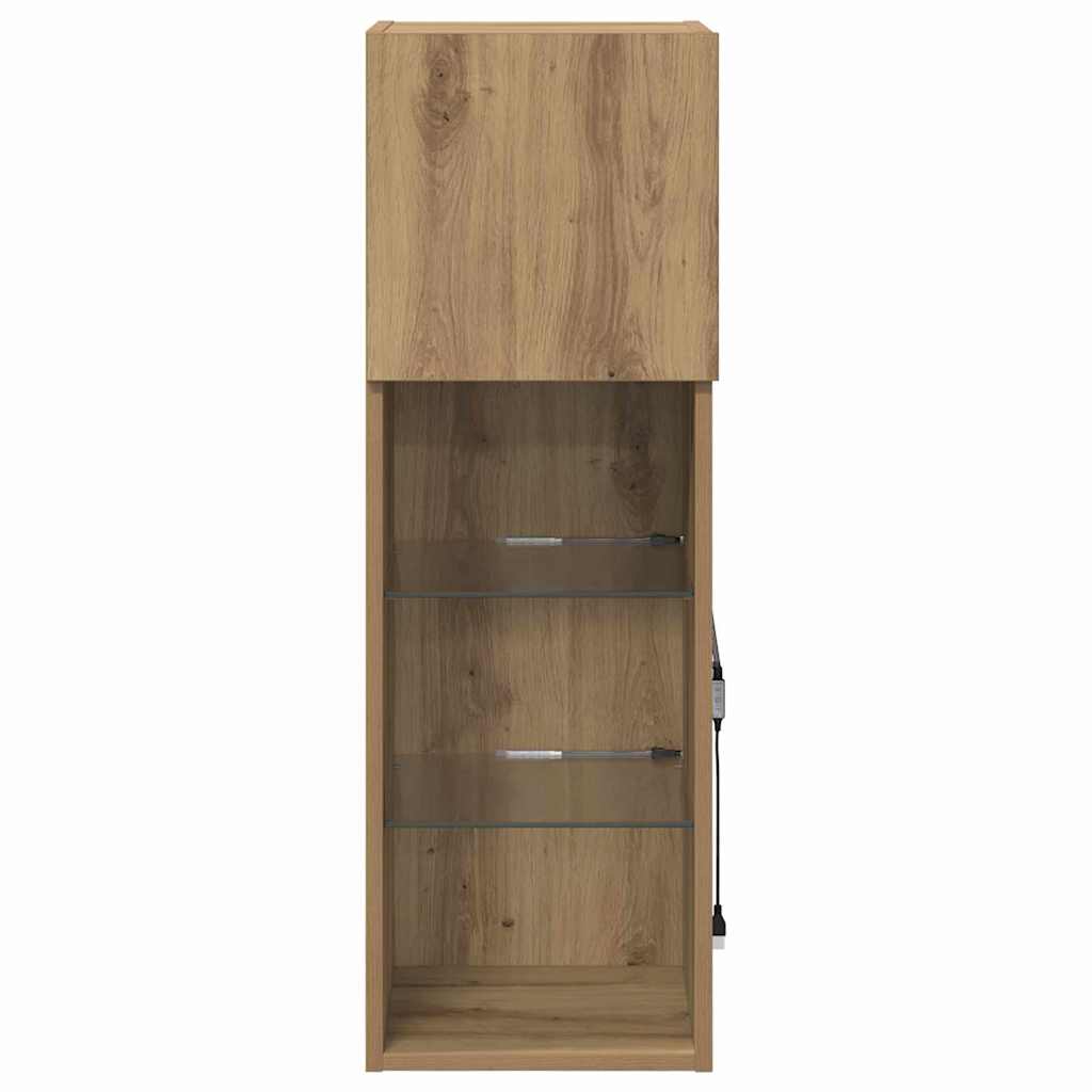 Mobile TV da Parete Rovere artigianale 30,5 x 30 x 90 cm