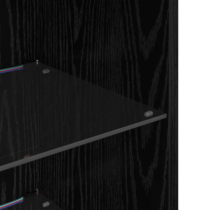 Mobiletti TV a parete 2 pcs Rovere Nero 30,5 x 30 x 90 cm