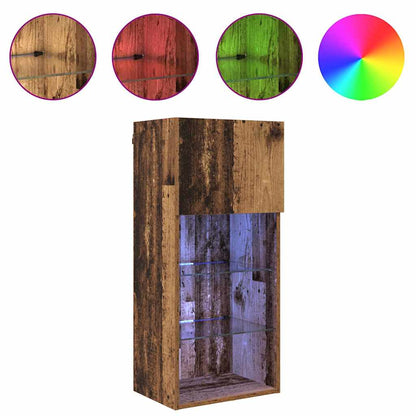 Mobiletti TV a parete 2 pcs Legno vecchio 40,5 x 30 x 90 cm