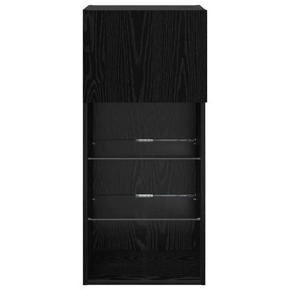 Mobile TV da Parete Rovere Nero 40,5 x 30 x 90 cm