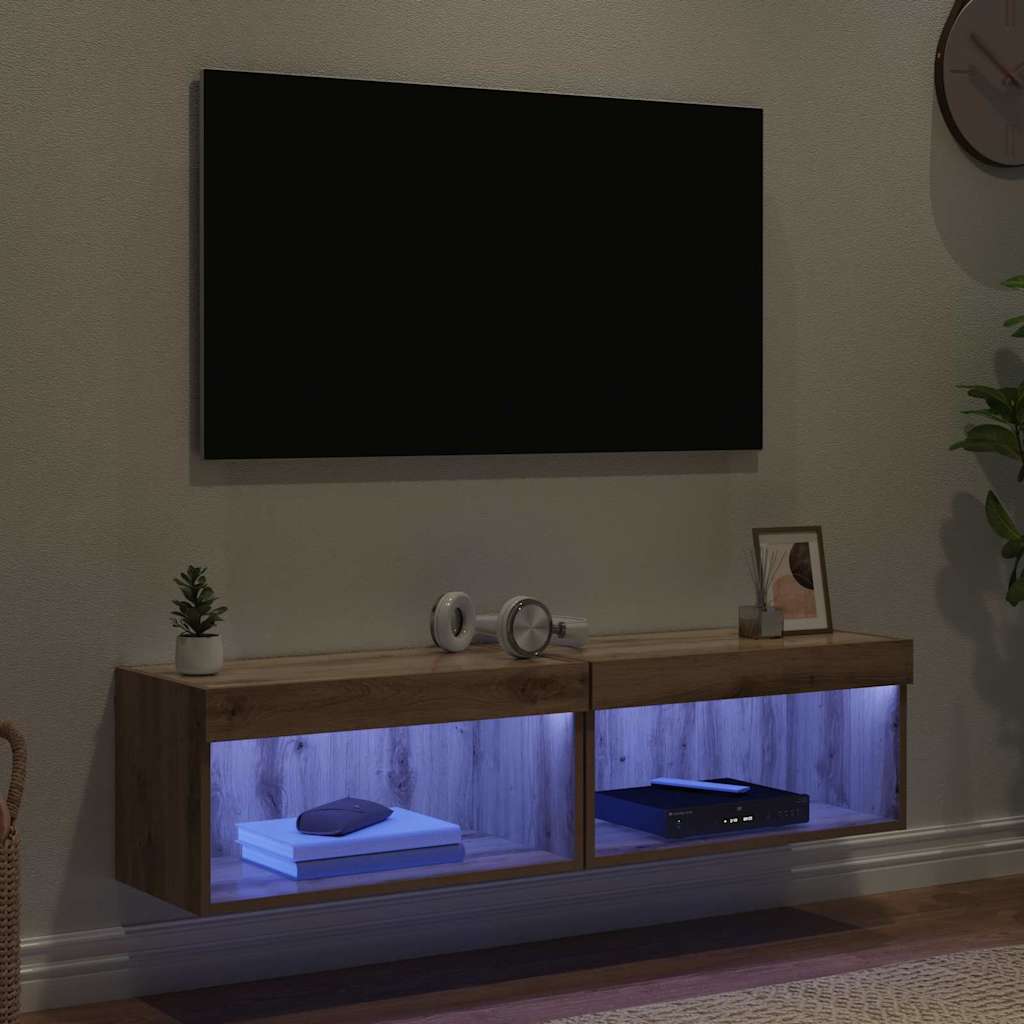 Mobili TV 2 pcs Rovere artigianale 60 x 30 x 30 cm