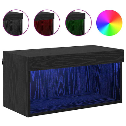 Mobile TV Rovere Nero 60 x 30 x 30 cm Legno multistrato