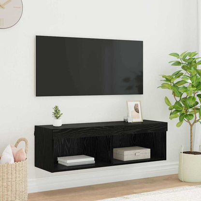 Mobile TV da parete Panama Rovere Nero 100 x 30 x 30 cm