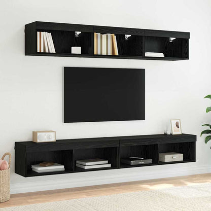 Mobile TV da parete Panama Rovere Nero 100 x 30 x 30 cm