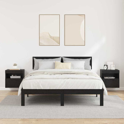 Mobiletti TV da Parete 2 pcs Rovere Nero 40 x 30 x 40 cm