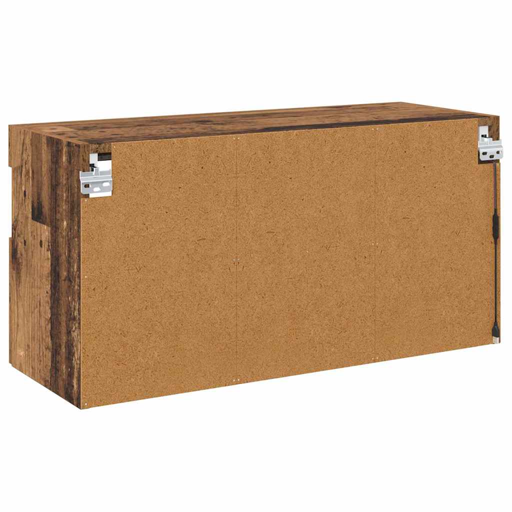 Mobile TV da parete con LED Legno vecchio 80 x 30 x 40 cm | homemem39
