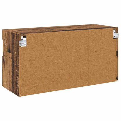 Mobile TV da parete con LED Legno vecchio 80 x 30 x 40 cm | homemem39