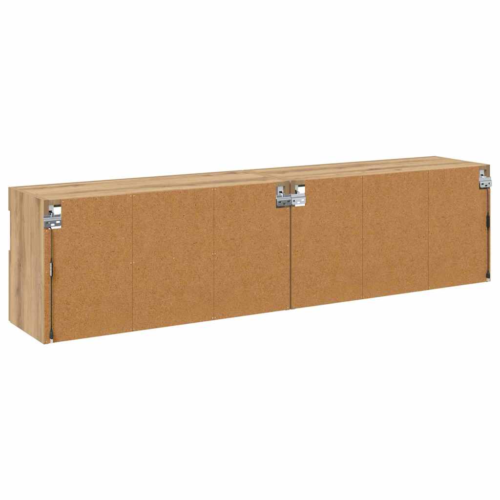 Mobiletti TV da Parete 2 pcs Rovere artigianale 80 x 30 x 40 cm | homemem39