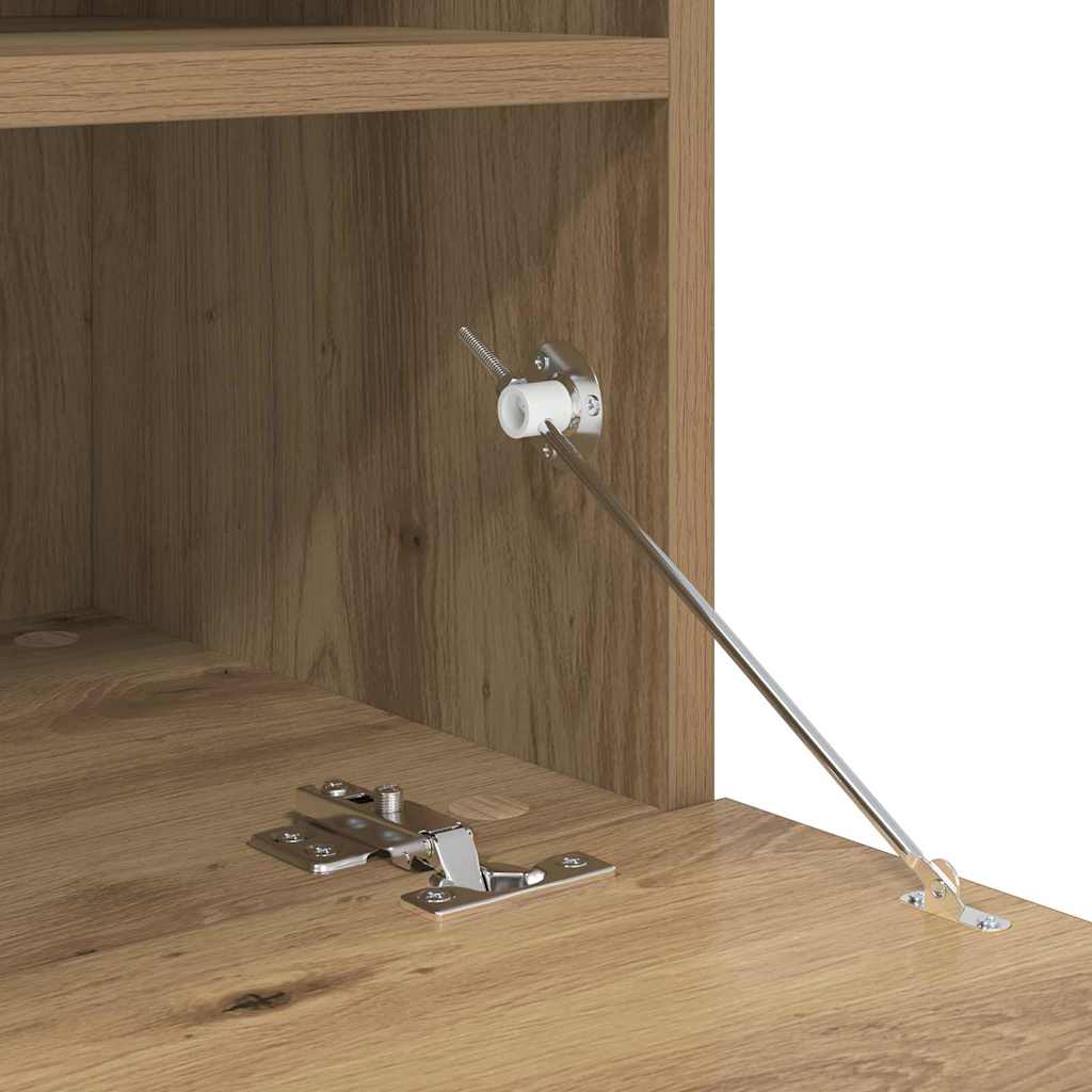 Mobile TV da parete con LED Rovere artigianale 100 x 30 x 40 cm | homemem39