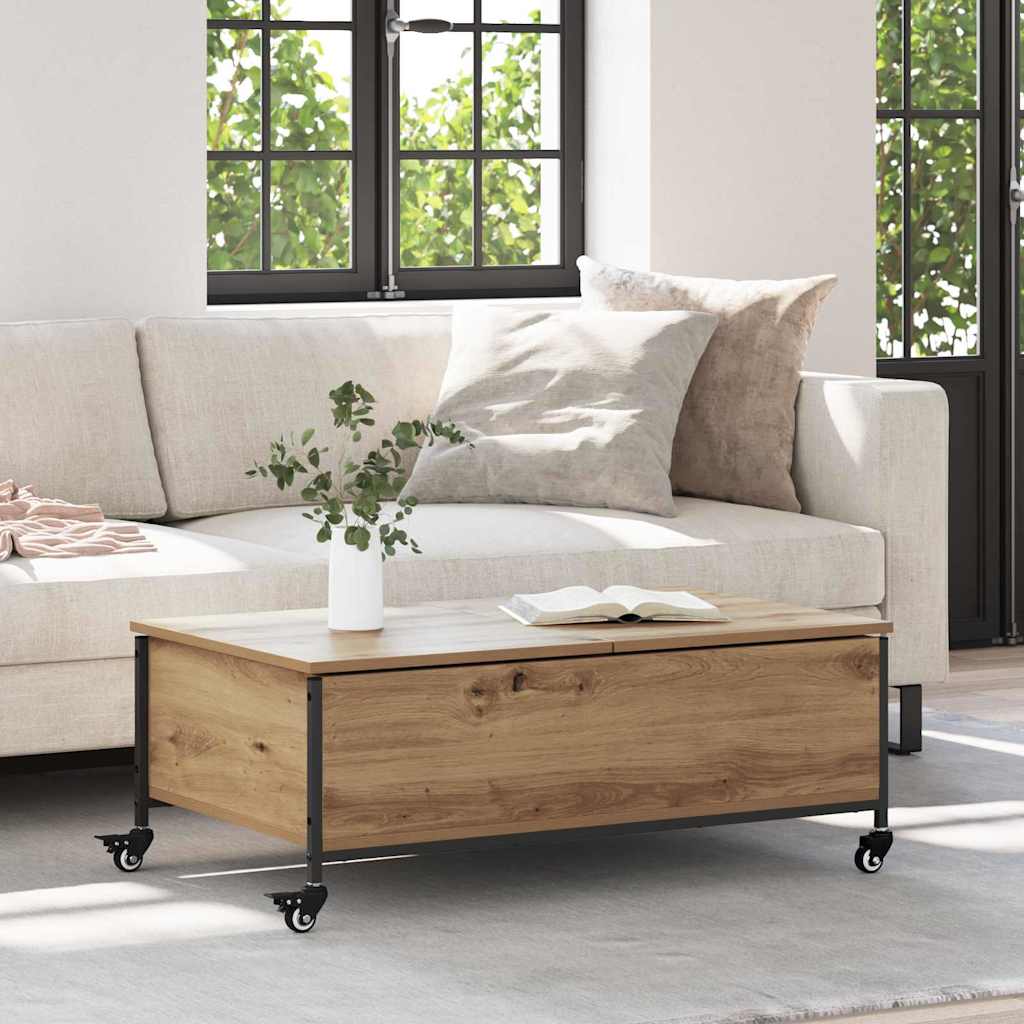 Tavolino da salotto Rovere artigianale 91 x 55 x 32 cm | homemem39