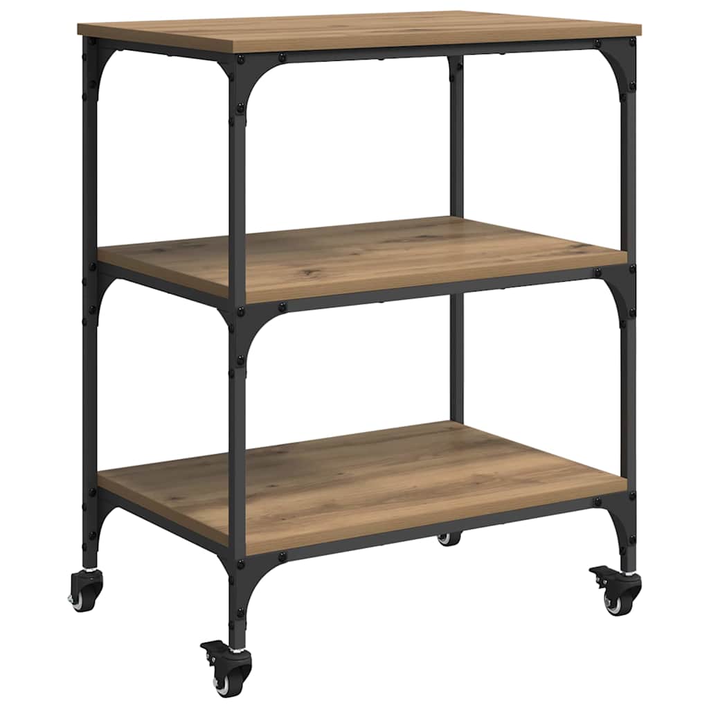 Carrello da Cucina Rovere artigianale 60 x 41 x 76 cm