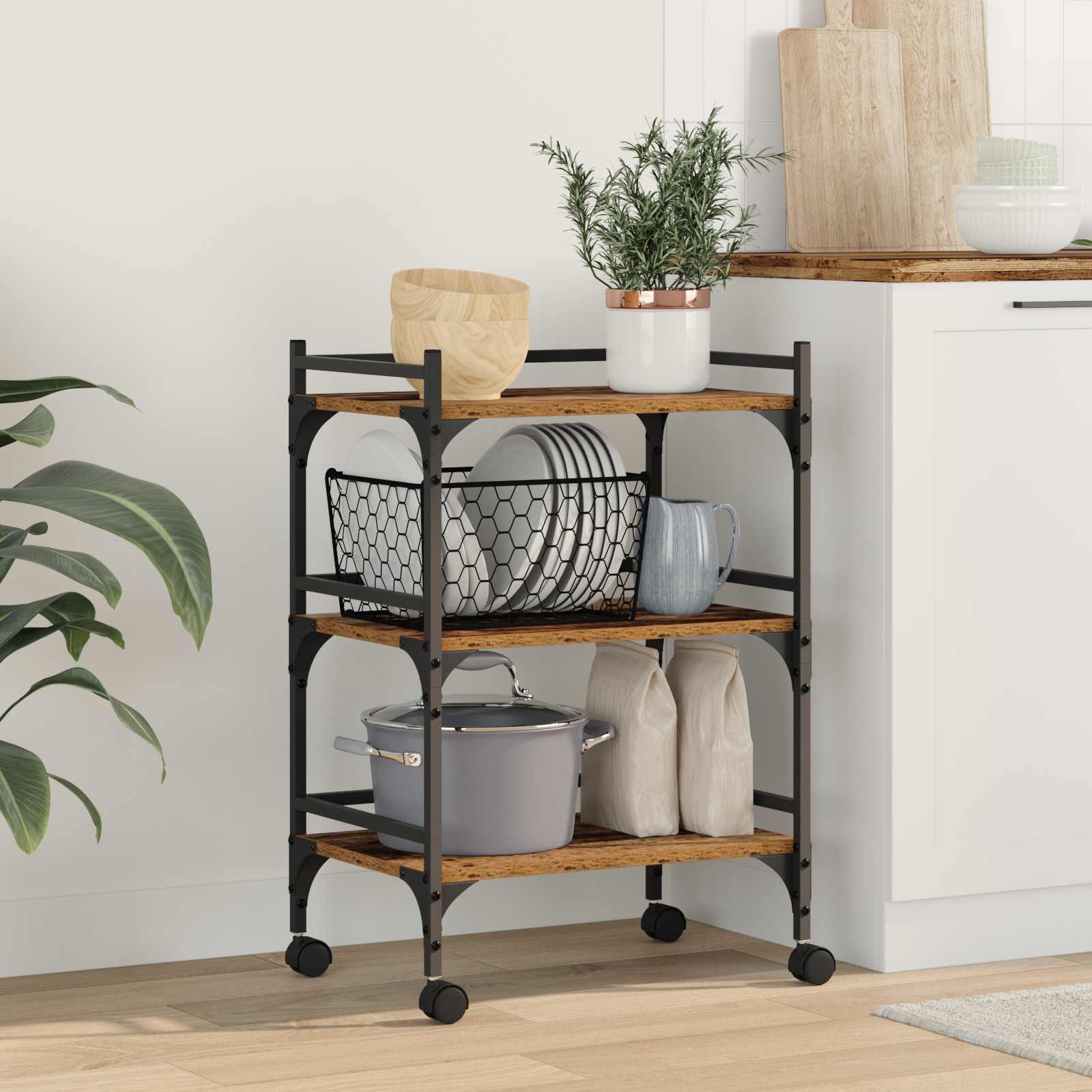 Carrello da Cucina Legno vecchio 50 x 35 x 75.5 cm | homemem39