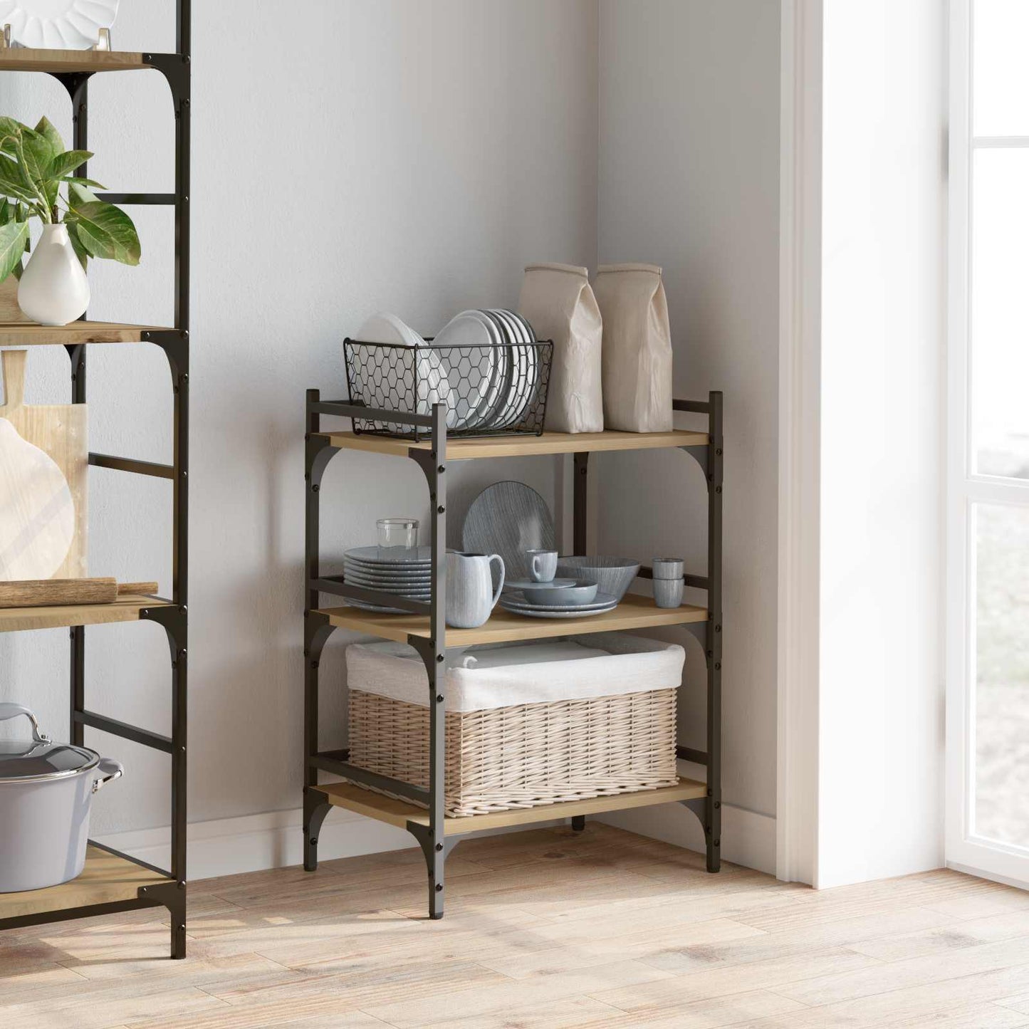Carrello da Cucina Rovere artigianale 50 x 35 x 75.5 cm | homemem39