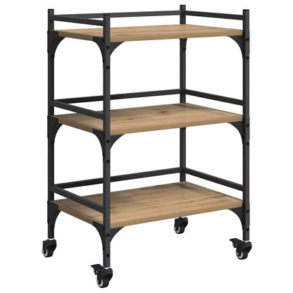 Carrello da Cucina Rovere artigianale 50 x 35 x 75.5 cm