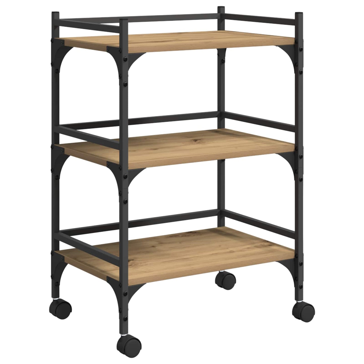 Carrello da Cucina Rovere artigianale 50 x 35 x 75.5 cm | homemem39