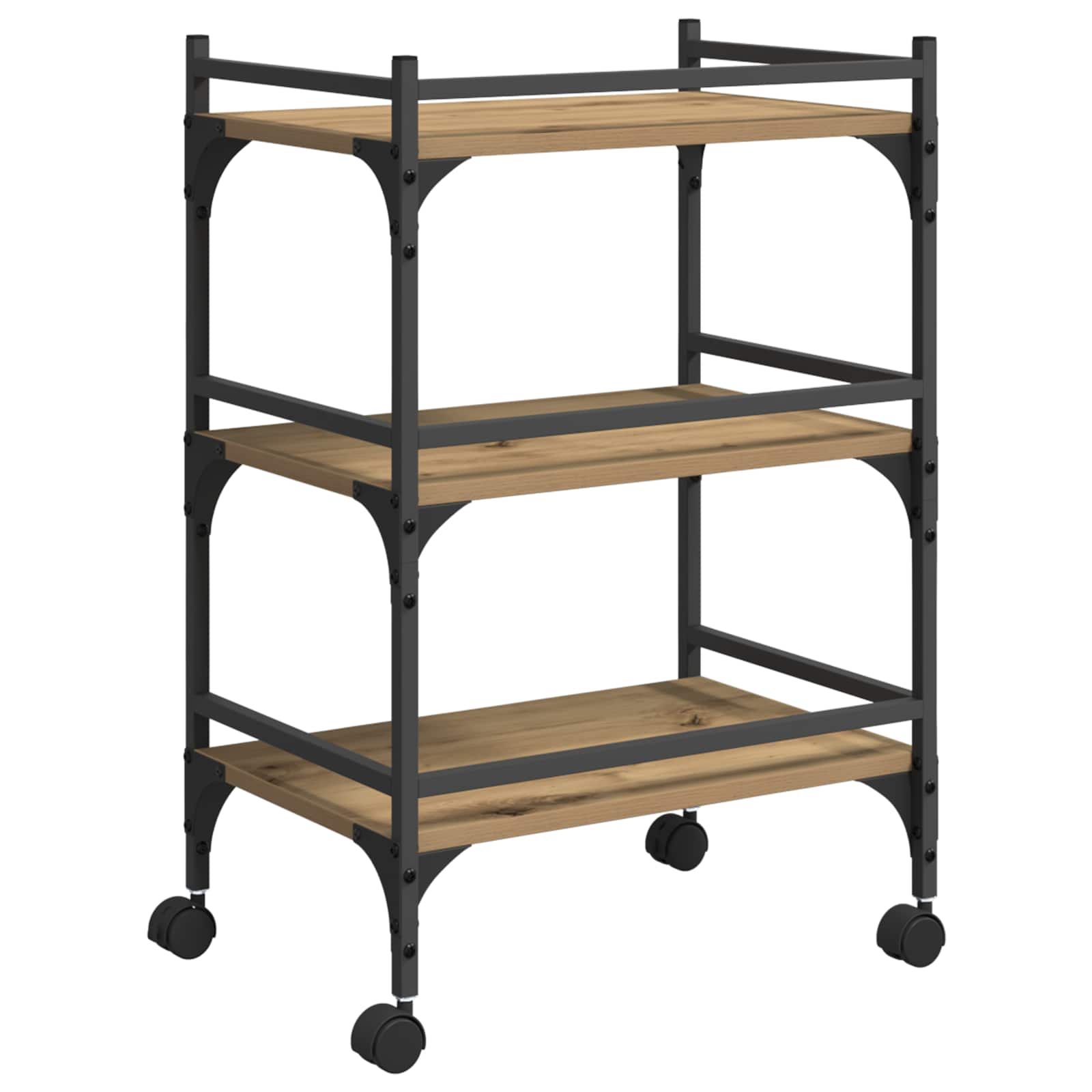 Carrello da Cucina Rovere artigianale 50 x 35 x 75.5 cm | homemem39