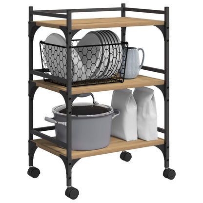 Carrello da Cucina Rovere artigianale 50 x 35 x 75.5 cm | homemem39