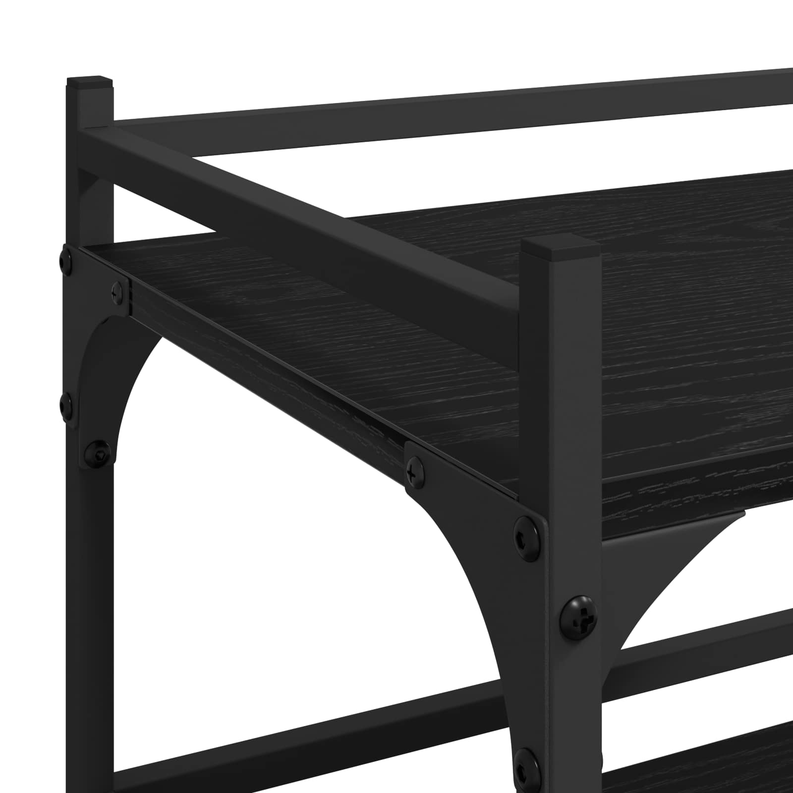 Carrello da Cucina Rovere Nero 50 x 35 x 75.5 cm | homemem39