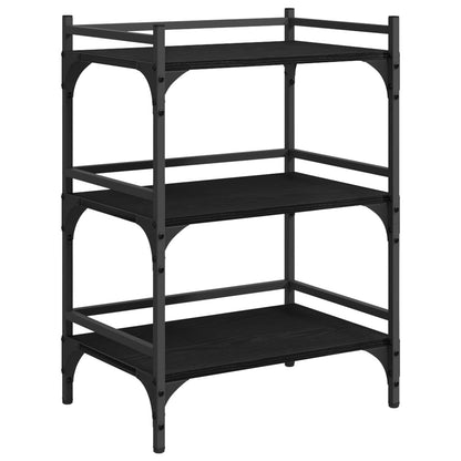Carrello da Cucina Rovere Nero 50 x 35 x 75.5 cm | homemem39