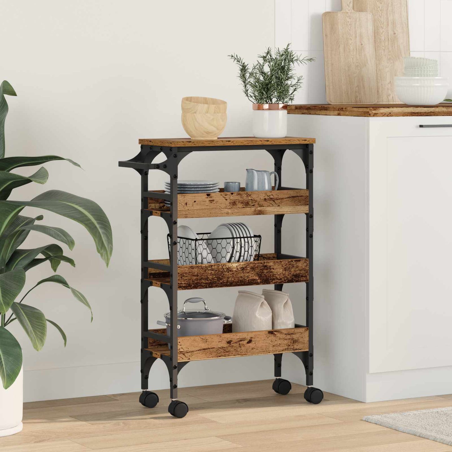 Carrello da Cucina Legno vecchio 53 x 20 x 76 cm | homemem39