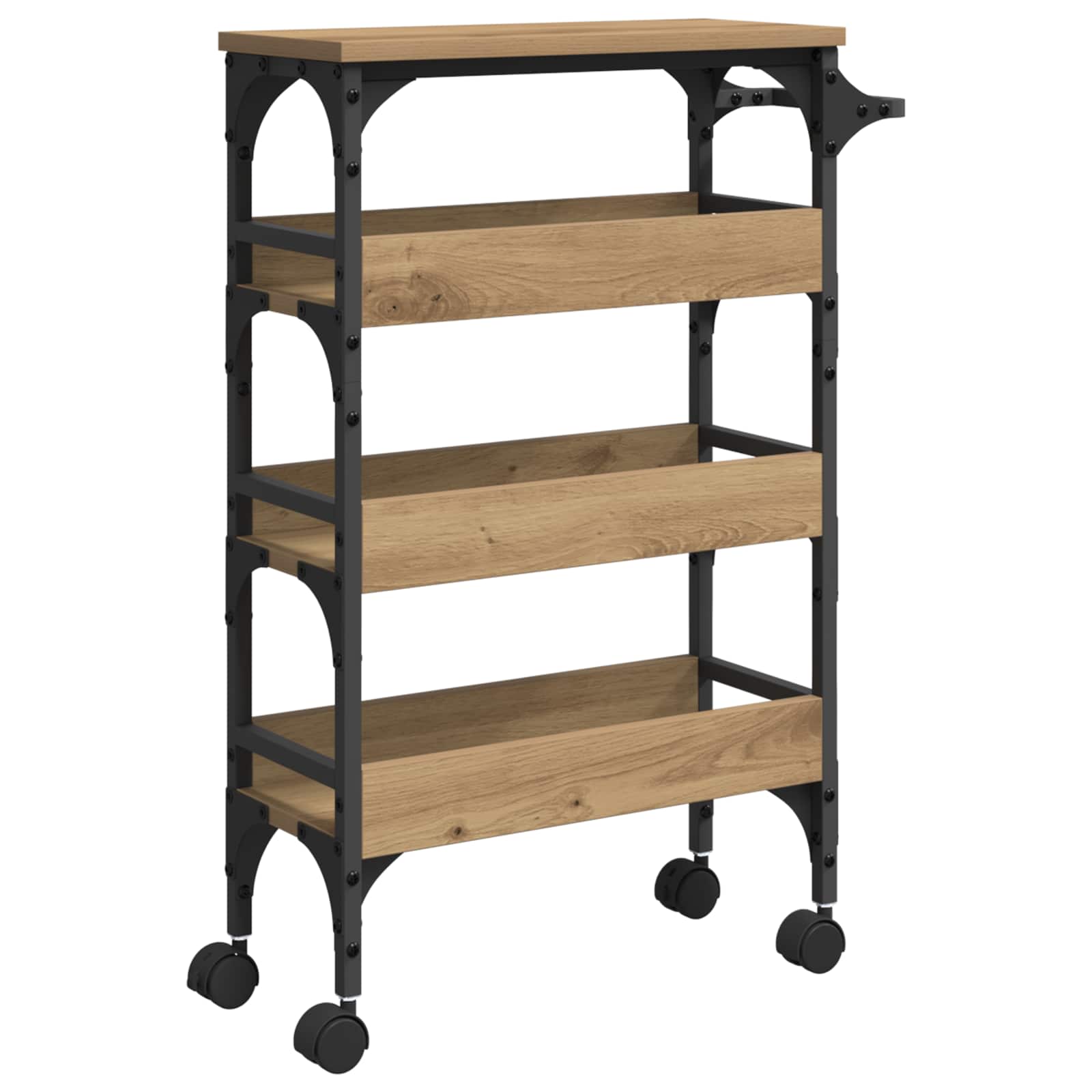 Carrello da Cucina Rovere artigianale 53 x 20 x 76 cm | homemem39