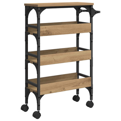 Carrello da Cucina Rovere artigianale 53 x 20 x 76 cm | homemem39