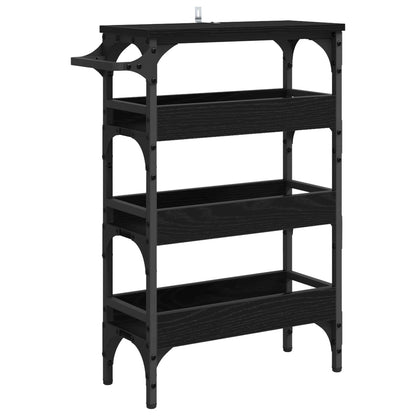Carrello da Cucina Rovere Nero 53 x 20 x 76 cm | homemem39
