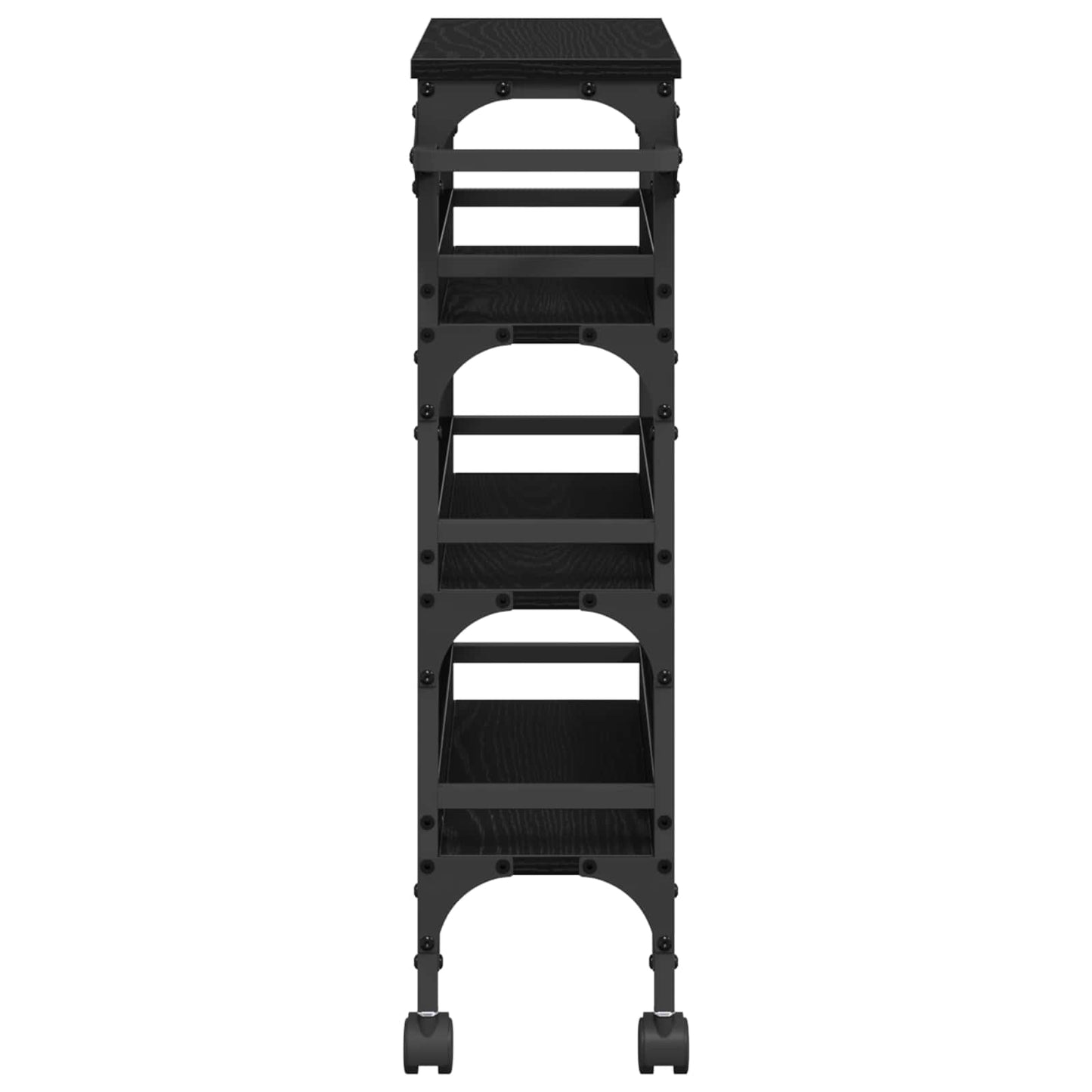 Carrello da Cucina Rovere Nero 53 x 20 x 76 cm | homemem39