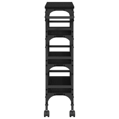 Carrello da Cucina Rovere Nero 53 x 20 x 76 cm | homemem39
