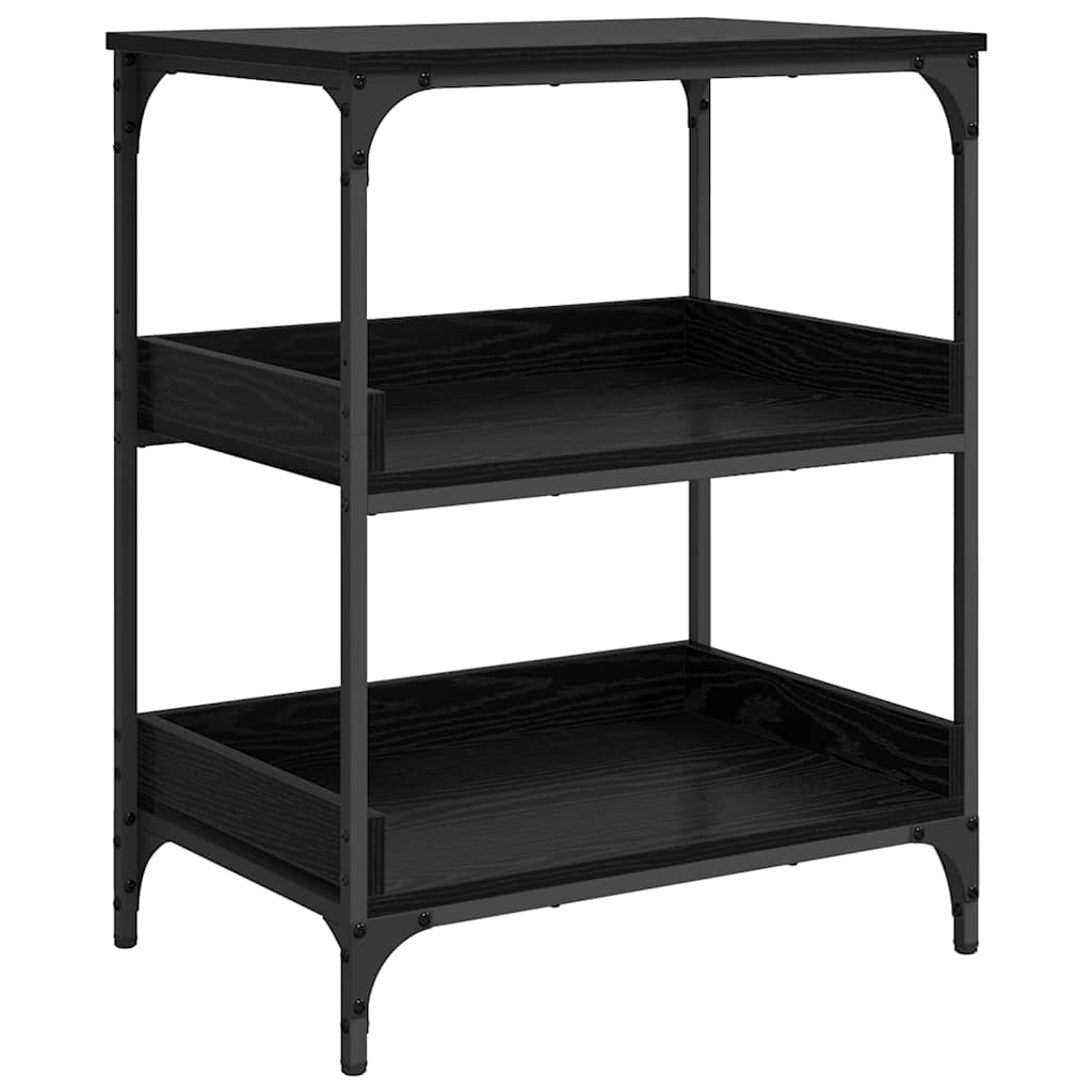 Carrello da Cucina Rovere Nero 60 x 41 x 80.5 cm