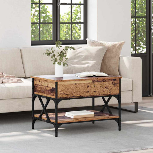 Tavolino da salotto Legno vecchio 70x50x50cm Legno multistrato