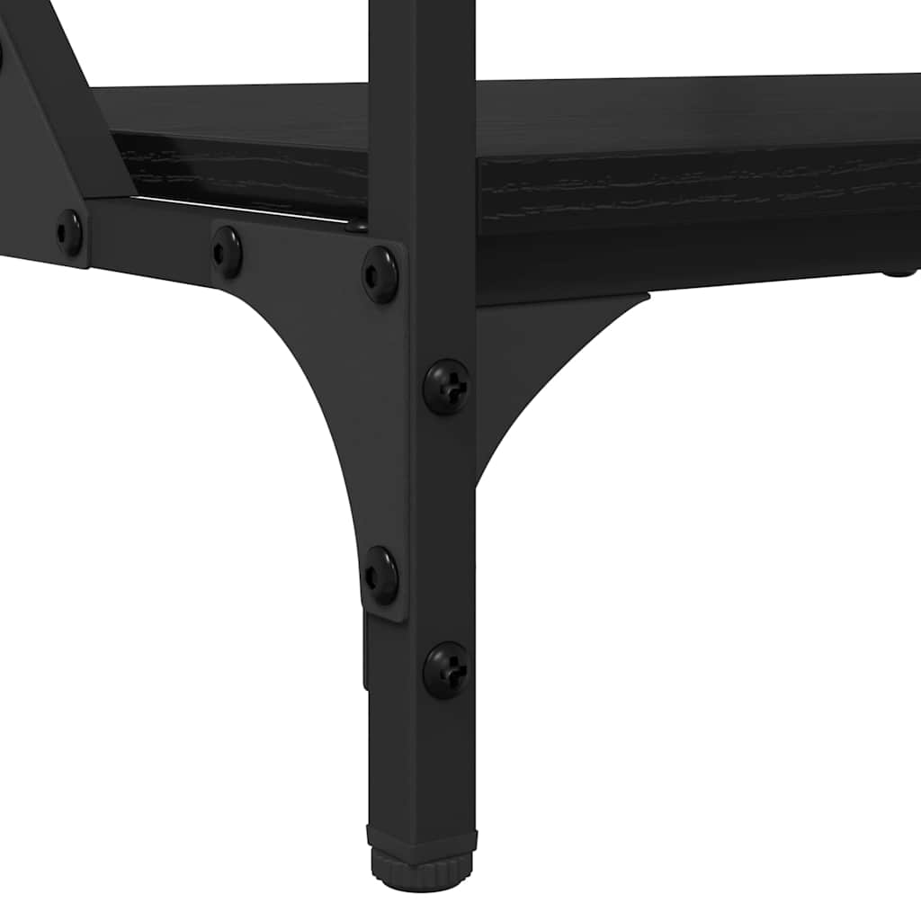 Tavolino da salotto Rovere Nero 70x50x50cm Legno multistrato