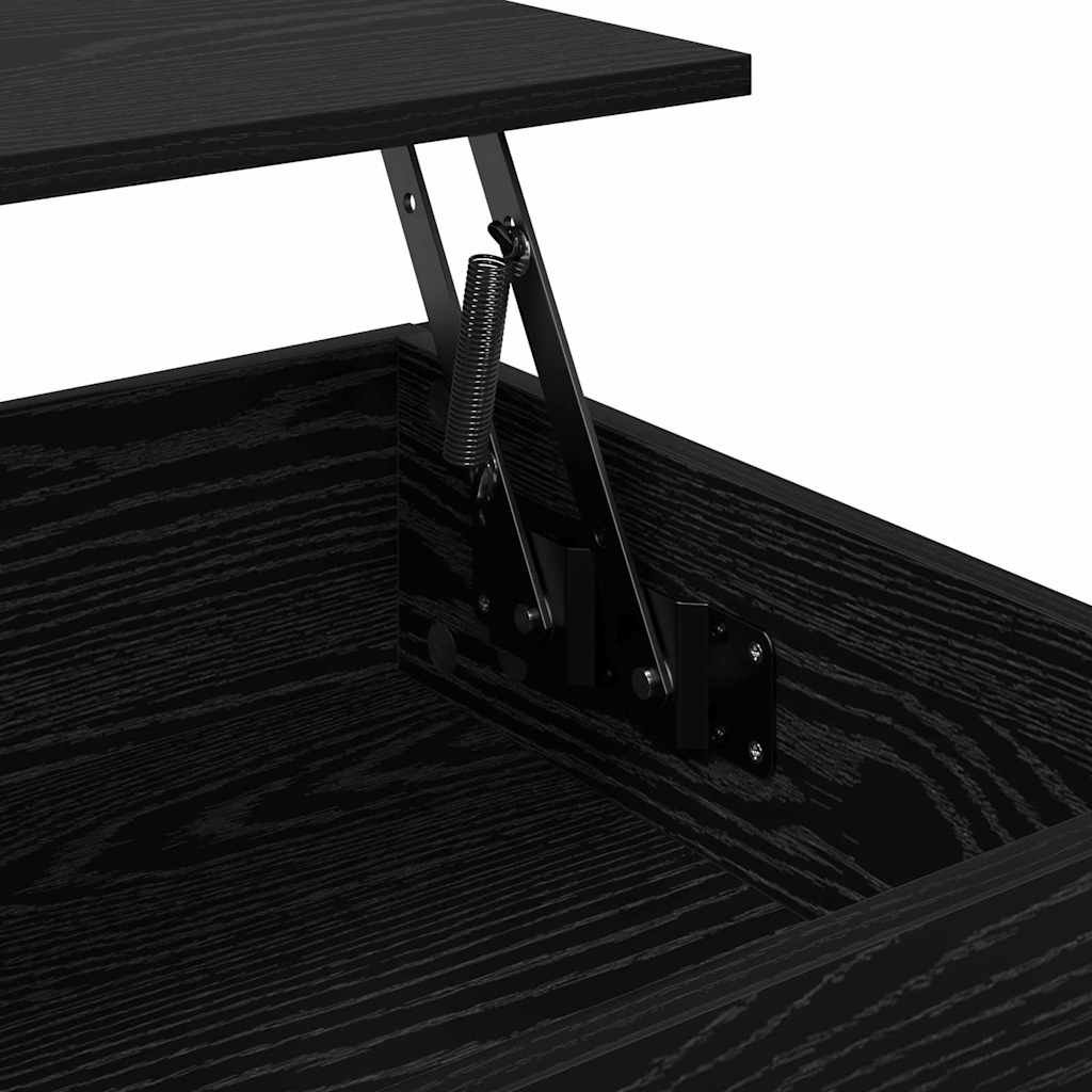 Tavolino da salotto Rovere Nero 70x50x50cm Legno multistrato