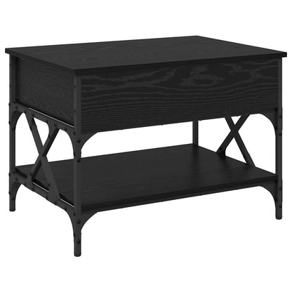 Tavolino da salotto Rovere Nero 70x50x50cm Legno multistrato