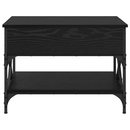 Tavolino da salotto Rovere Nero 70x50x50cm Legno multistrato