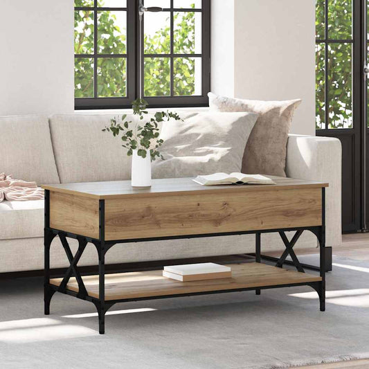 Tavolino da salotto Rovere artigianale 100 x 50 x 50 cm