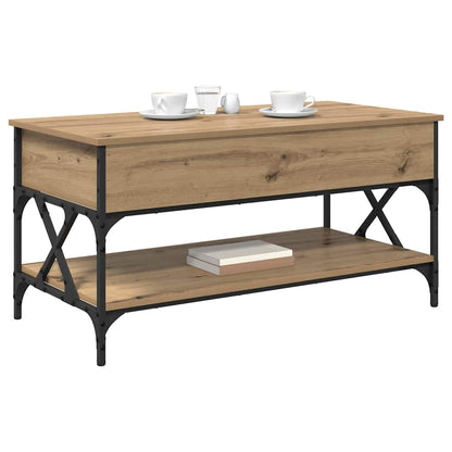 Tavolino da salotto Rovere artigianale 100 x 50 x 50 cm