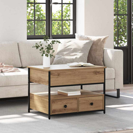 Tavolino da salotto Rovere artigianale 70 x 50 x 54.5 cm