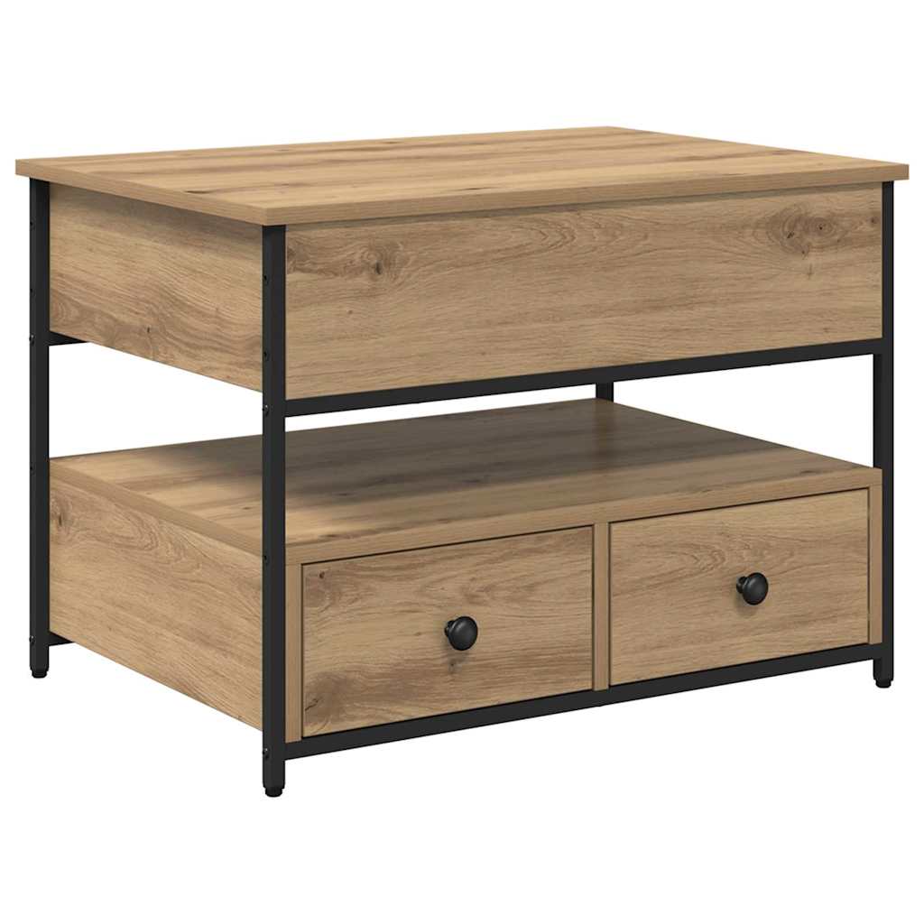 Tavolino da salotto Rovere artigianale 70 x 50 x 54.5 cm