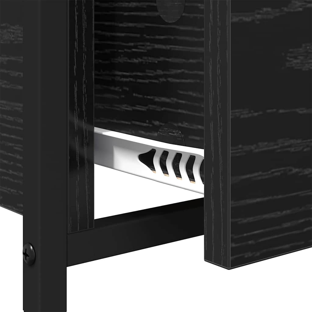 Tavolino da salotto con cassetto Rovere Nero 70 x 50 x 54.5 cm