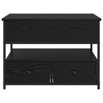 Tavolino da salotto con cassetto Rovere Nero 70 x 50 x 54.5 cm