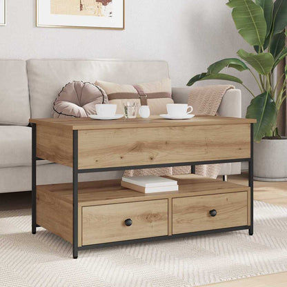 Tavolino da salotto Rovere artigianale 85 x 50 x 50 cm