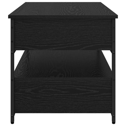 Tavolino da salotto con cassetto Rovere Nero 85 x 50 x 50 cm